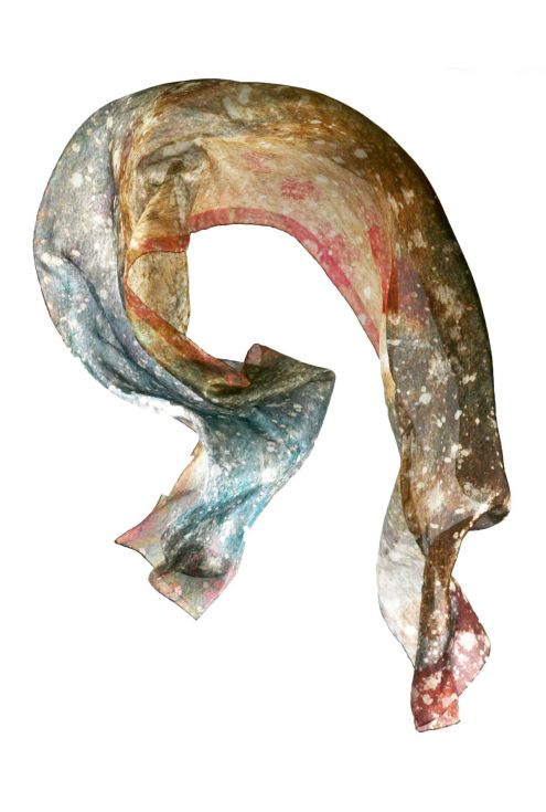 Silk scarf "Cosmic dust"