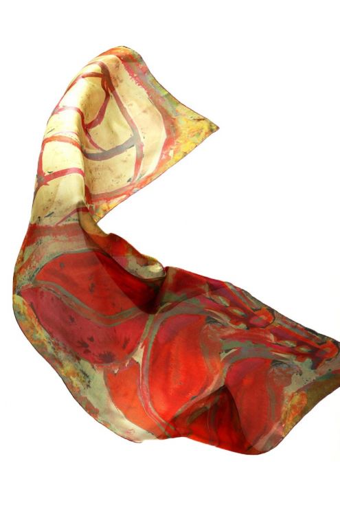 Fulard de seda "Rosa Sant Pau Vermella"