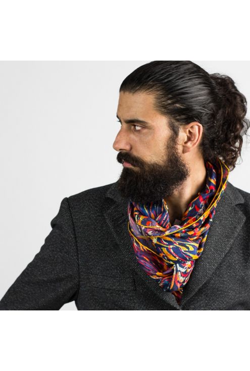 Men's silk scarf "Fire"