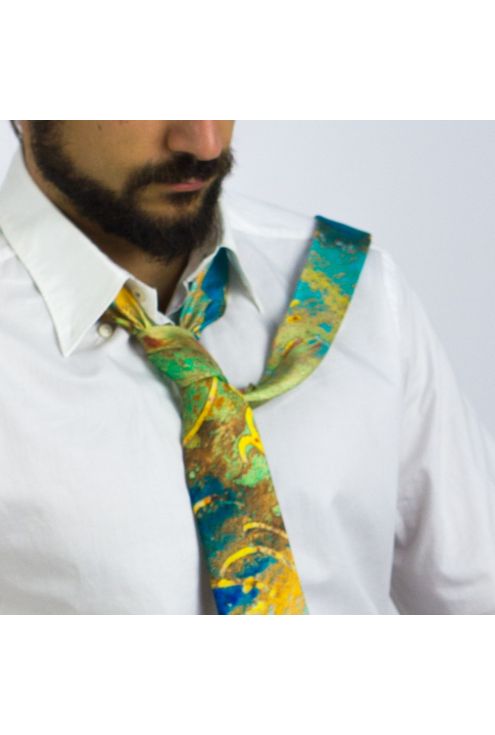 Silk Tie Marine Oxide G, exclusive design for the traveler man
