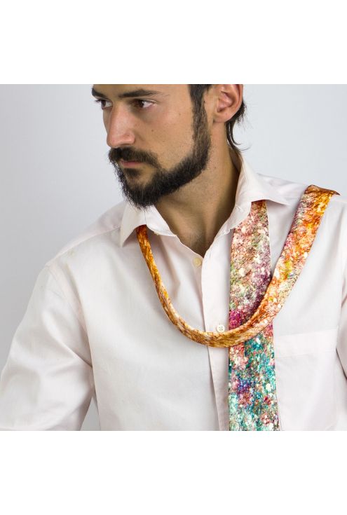 Corbata de seda natural "Polvo Cósmica", para hombres emprendedores