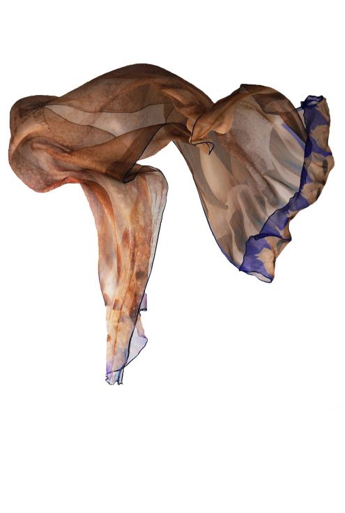 Chiffon Silk scarf "Gaudí Warriors"
