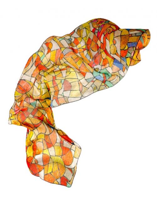Silk Scarf "Stained glass...