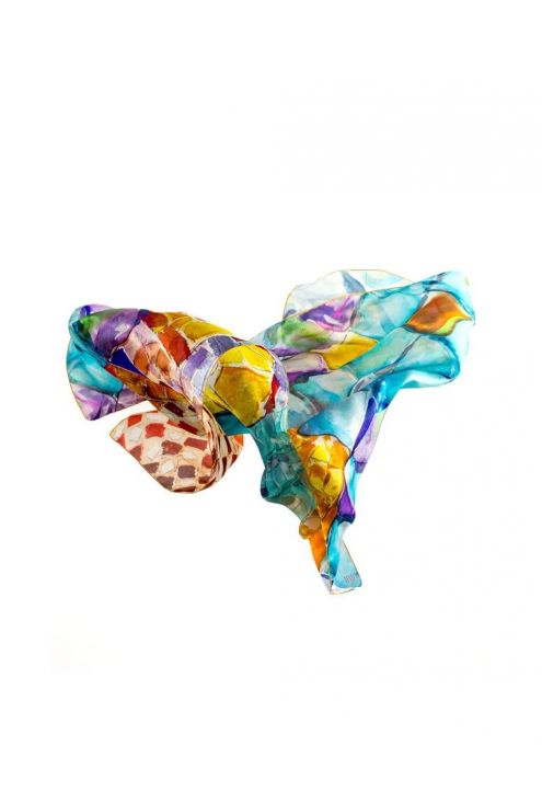 Silk scarf "Gaudi Scales"