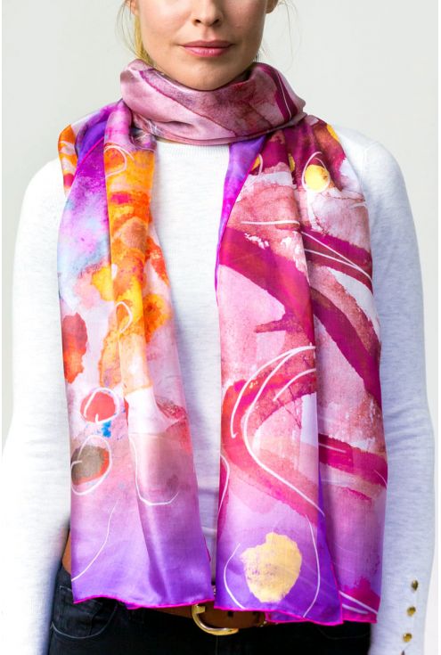 Silk scarf "Universal...