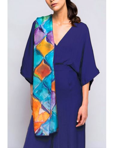 Silk scarf "Gaudi Scales"