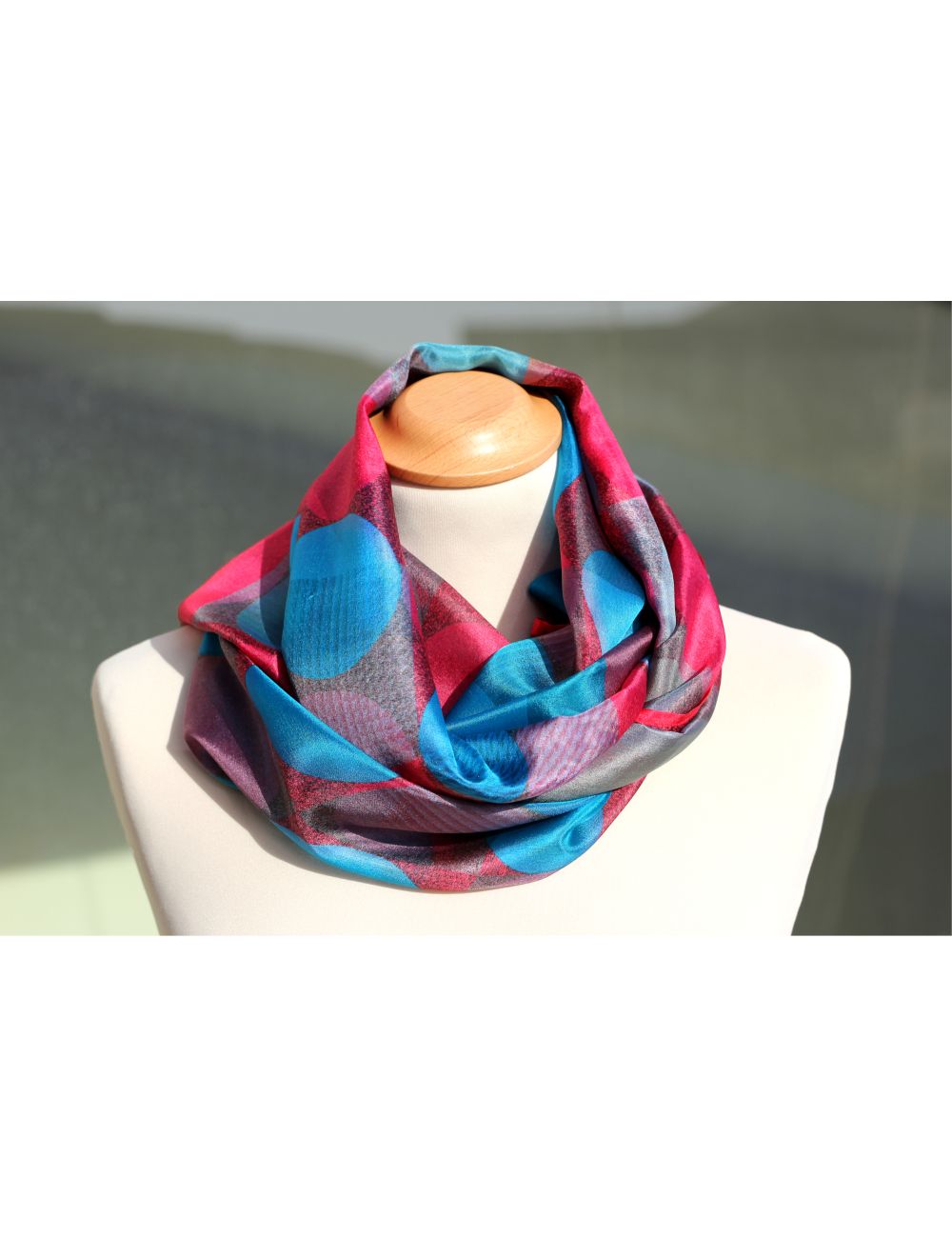 Silk scarf "Moons"