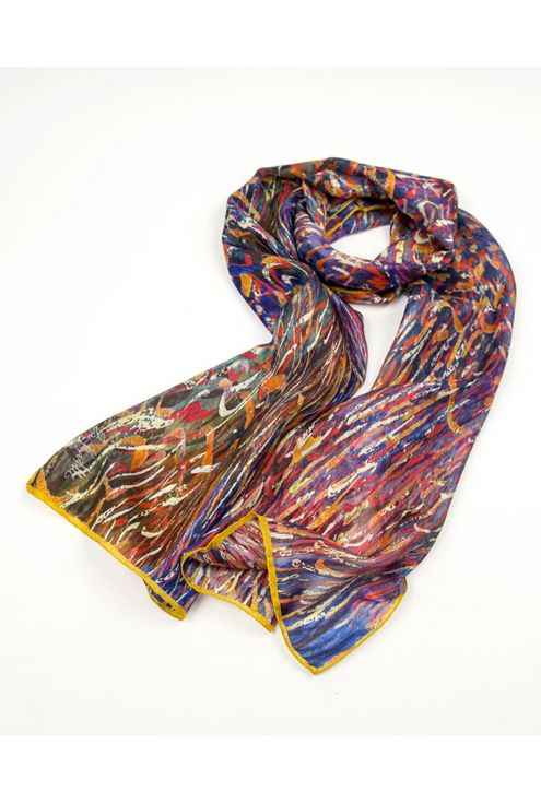 "San Juan Fire P" silk scarf