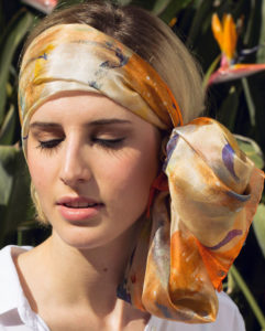 Blondie headwrap silk scarf fashion accessories - Daba Disseny Barcelona