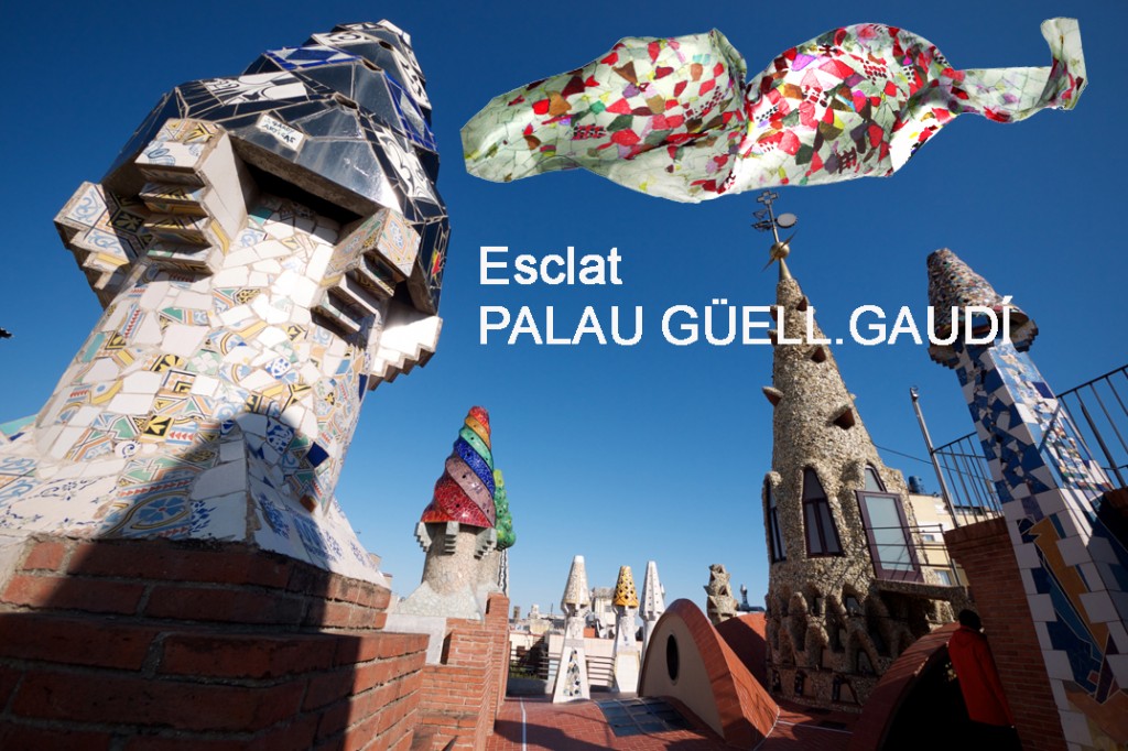 Silk squares and scarves inspired by Gaudi's Palau Guell - Silk scarves online shop Daba Disseny Barcelona