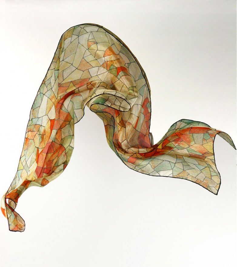 Gaudi Palau Guell Silk Scarf - Design of Daba Disseny Barcelona