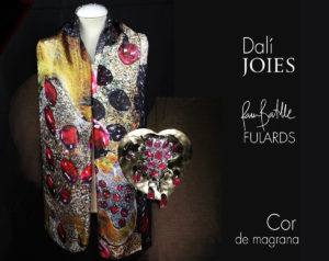 Presentació joies Dalí fulard seda per Daba Disseny Barcelona